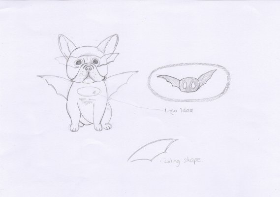 Bat pig dog design