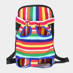 Rainbow Breathable Portable Backpack Carrier For Small Dog