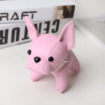 Frenchie Bulldog Leather Keychain