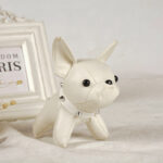 Frenchie Bulldog Leather Keychain