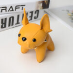 Frenchie Bulldog Leather Keychain