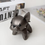 Frenchie Bulldog Leather Keychain
