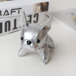 Frenchie Bulldog Leather Keychain