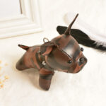 Frenchie Bulldog Leather Keychain