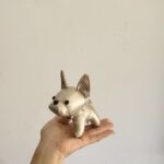 Frenchie Bulldog Leather Keychain