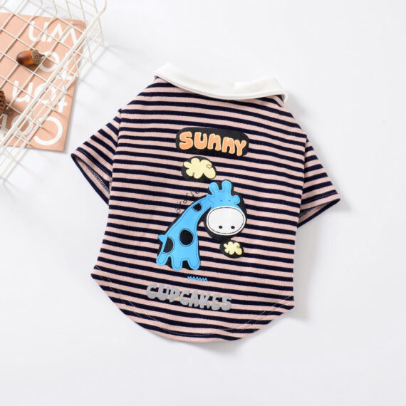 Giraffe Stripes Polo Shirt for French Bulldogs