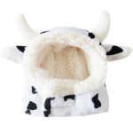 Cow Christmas Hat Dog Costume