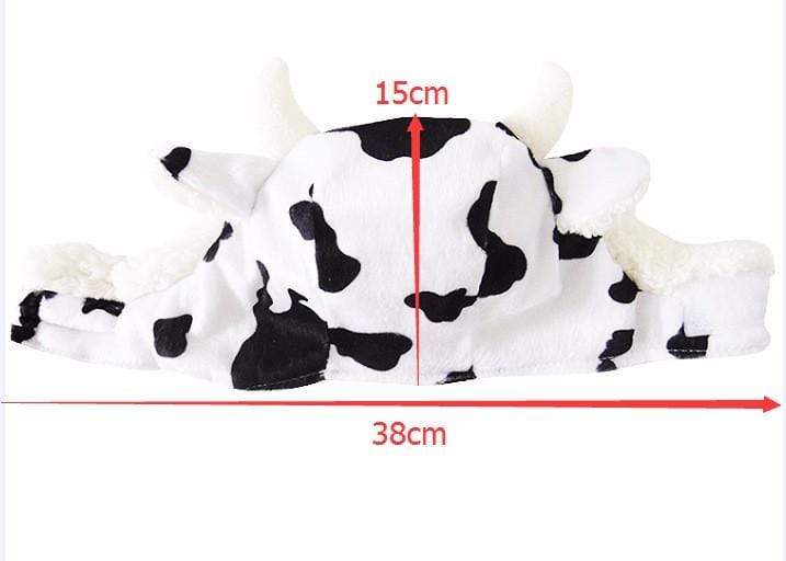 Cow Christmas Hat Dog Costume