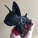 Frenchie Bulldog Leather Keychain