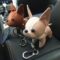 Frenchie Bulldog Leather Keychain