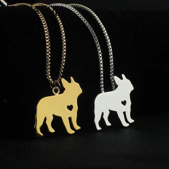 French Bulldog Personalised Silver Necklace By Scarlett Off The Map  Jewellery | notonthehighstreet.com
