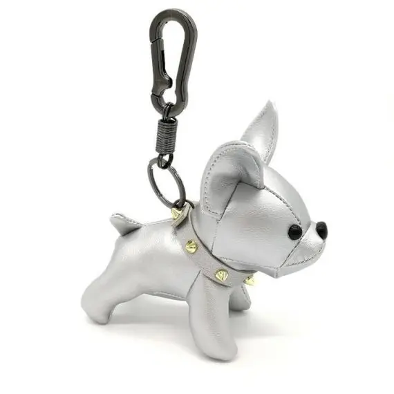 New Colors Available! French Bulldog Leather Keychain | BATPIG Pet Supply