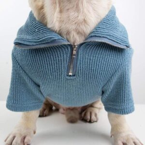 Basic French Bulldog Zip Up Sweater
