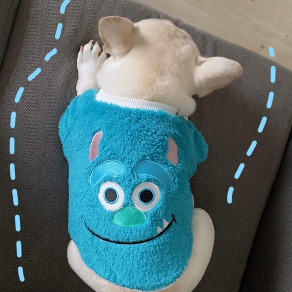 Fleece Monster French Bulldog Sweater