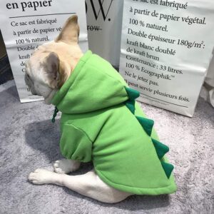 French Bulldog Fleece Dinosaur Hoodie