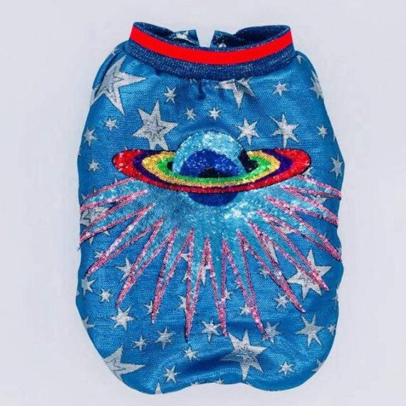 Cosmic Sparkle Bomber Jacket for French Bulldogs