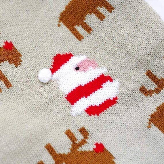 Festive Reindeer Santa French Bulldog Sweater