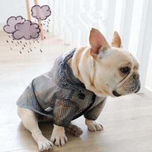 Plaid French Bulldog Raincoat