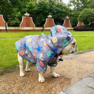 Smiley French Bulldog Raincoat Windbreaker