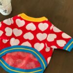 White Hearts French Bulldog Sweater
