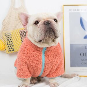 Zip Fuzzy Frenchie Jacket
