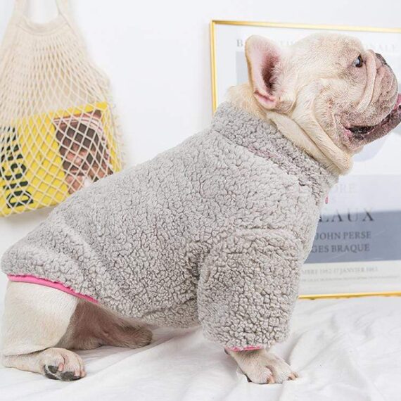 Zip Fuzzy Frenchie Jacket