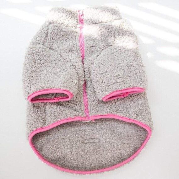 Zip Fuzzy Frenchie Jacket