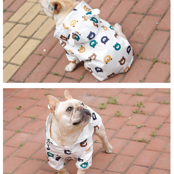 Cartoon French Bulldog Raincoat