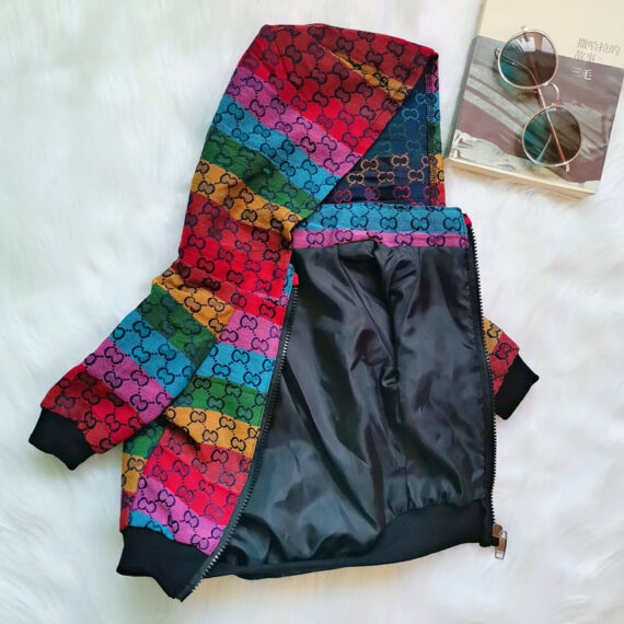 Casual Colorful French Bulldog Hoodie Jacket
