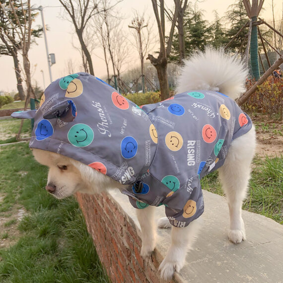 Smiley and Bears French Bulldog Raincoat Windbreaker