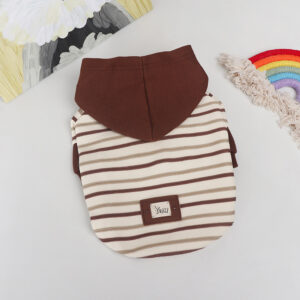 Choco Stripe Frenchie Hoodie by BATPIG Pet Supply-2
