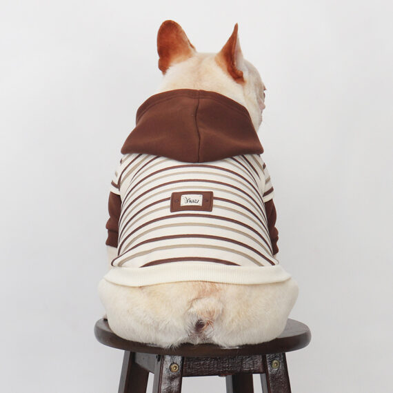 Choco Stripe Frenchie Hoodie