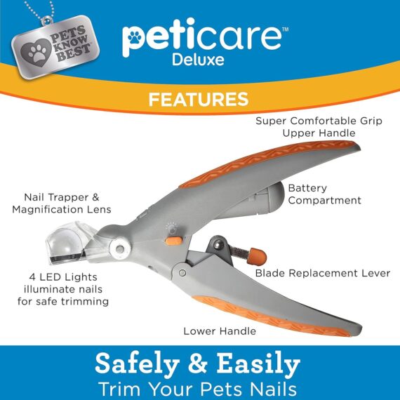 PetCare LED Nail Clipper for Precision Trimming