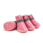 Pink Pawfect Adventure Boots for French Bulldogs