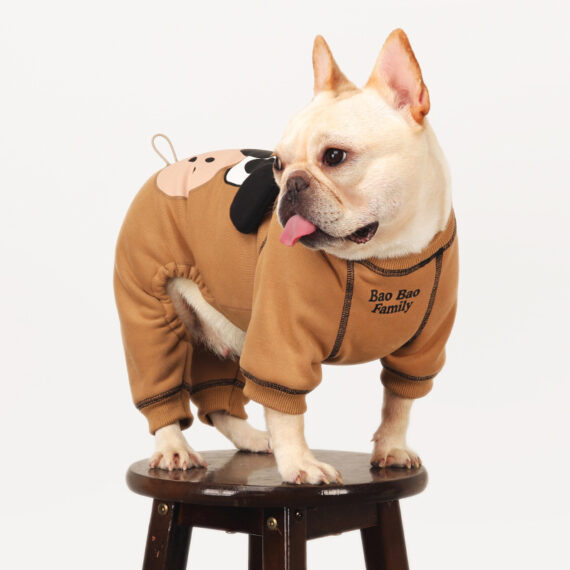 Cozy Pup Face French Bulldog Onesie