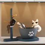 French Bulldog Paw Print Organizer Stand
