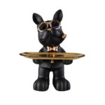 Frenchie Butler Decorative Tray Sculpture
