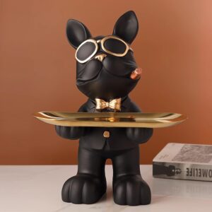 Frenchie Butler Decorative Tray Sculpture