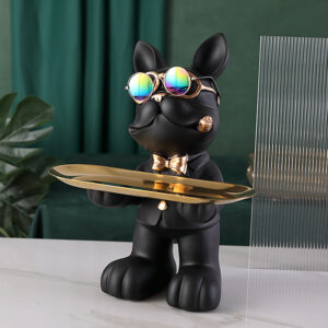Frenchie Butler Decorative Tray Sculpture by BATPIG Pet Supply-3