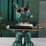 Frenchie Butler Decorative Tray Sculpture