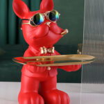 Frenchie Butler Decorative Tray Sculpture