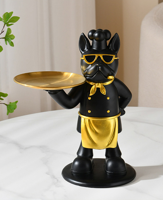 Frenchie Gourmet Butler – French Bulldog Chef Display Tray