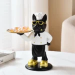 Frenchie Gourmet Butler – French Bulldog Chef Display Tray