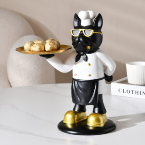 Frenchie Gourmet Butler – French Bulldog Chef Display Tray