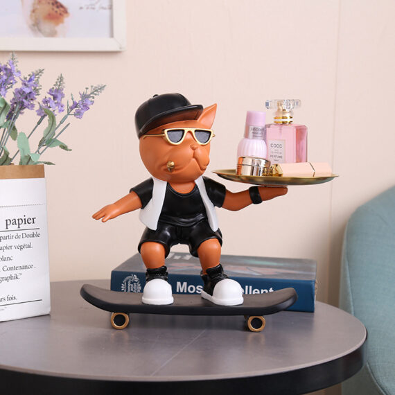 Frenchie Skateboard Butler Tray Holder