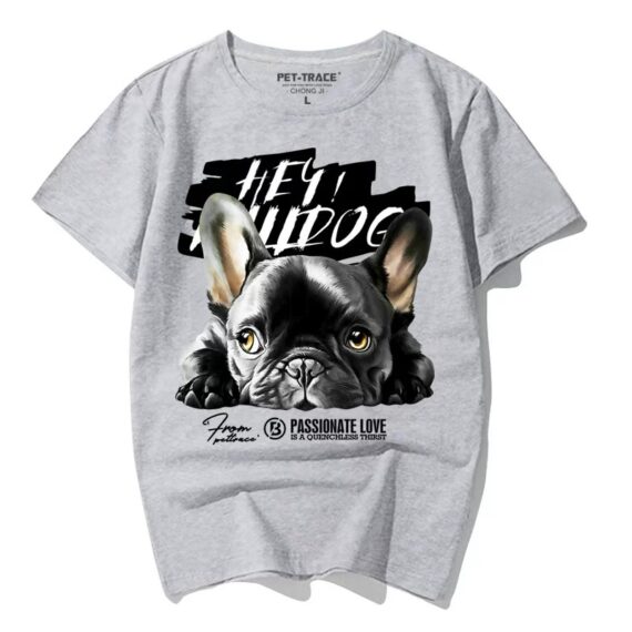 Hey Bulldog Graphic T-Shirt – A Gift for Frenchie Lovers