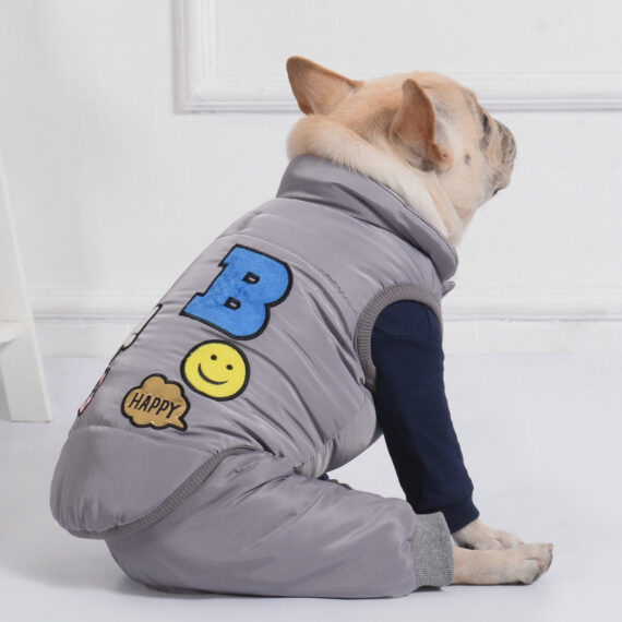 Patch Party Puffer Jacket for French Bulldogs
