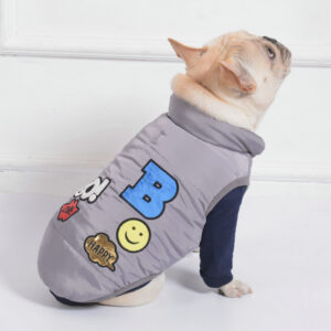 Patch Party Puffer Jacket for French Bulldogs