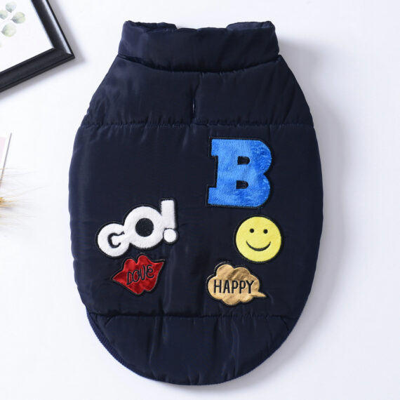 Patch Party Puffer Jacket for French Bulldogs