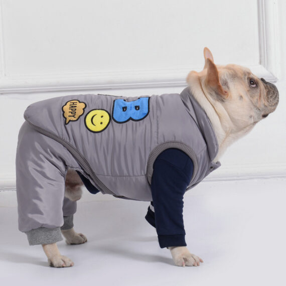 Patch Party Puffer Jacket for French Bulldogs